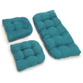 Ensemble de coussins pour banquette en microsuède touffeté, plusieurs couleurs, 3 pièces