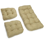 Ensemble de coussins pour banquette en microsuède touffeté, plusieurs couleurs, 3 pièces