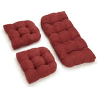 Ensemble de coussins pour banquette en microsuède touffeté, plusieurs couleurs, 3 pièces