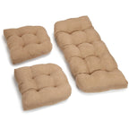 Ensemble de coussins pour banquette en microsuède touffeté, plusieurs couleurs, 3 pièces