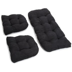 Ensemble de coussins pour banquette en microsuède touffeté, plusieurs couleurs, 3 pièces