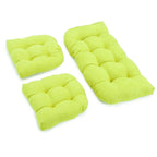 Ensemble de coussins pour banquette en microsuède touffeté, plusieurs couleurs, 3 pièces