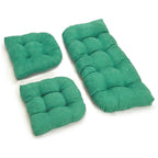 Ensemble de coussins pour banquette en microsuède touffeté, plusieurs couleurs, 3 pièces