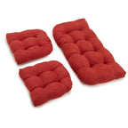 Ensemble de coussins pour banquette en microsuède touffeté, plusieurs couleurs, 3 pièces
