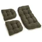 Ensemble de coussins pour banquette en microsuède touffeté, plusieurs couleurs, 3 pièces