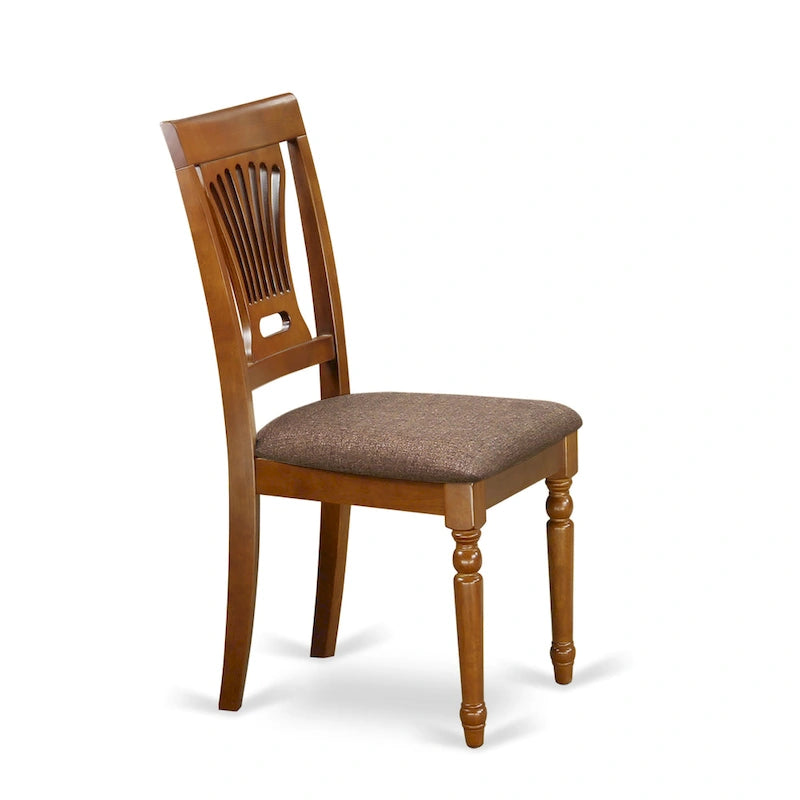Ensemble de salle à manger 9 pièces Saddle Brown, table à rallonge et 8 chaises à lattes (assise en bois ou rembourrée), 8 places