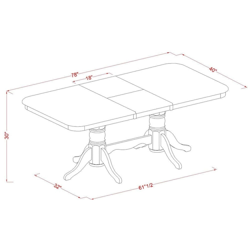 Ensemble de salle à manger 9 pièces Saddle Brown, table à rallonge et 8 chaises à lattes (assise en bois ou rembourrée), 8 places