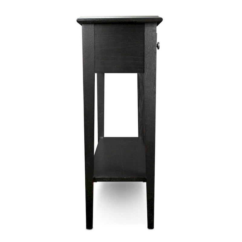 Console 2 tiroirs Chêne noir / Chêne moyen