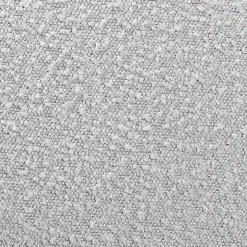 Chaise de salle à manger en tissu bouclé crème/gris et bois, lot de 2