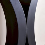 Console en pierre frittée noire, style moderne, cadre en métal, usage unique, 120 cm