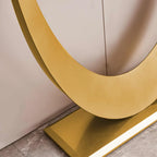 Console en pierre frittée noire, style moderne, cadre en métal, usage unique, 120 cm