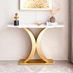 Console en pierre frittée noire, style moderne, cadre en métal, usage unique, 120 cm