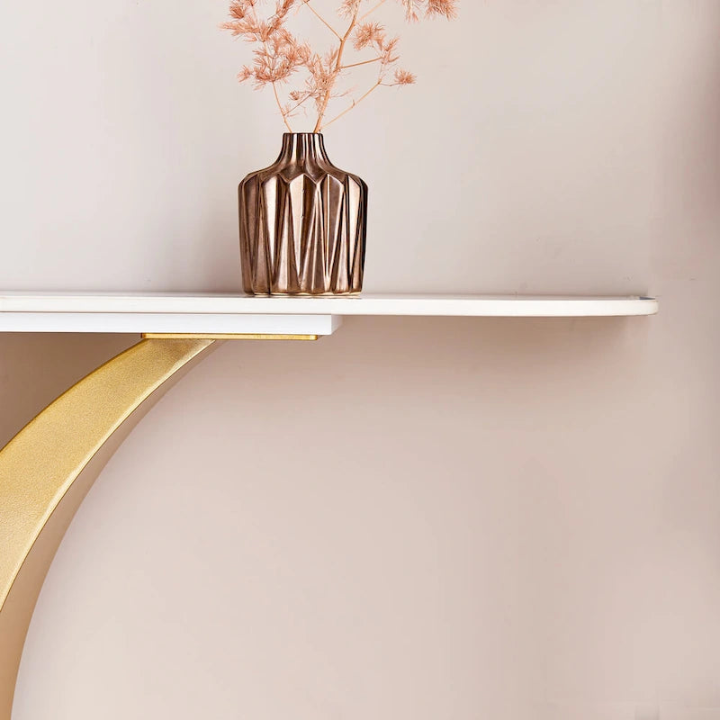 Console en pierre frittée noire, style moderne, cadre en métal, usage unique, 120 cm