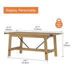 Table de salle à manger grise, rustique et moderne, 4 à 6 places