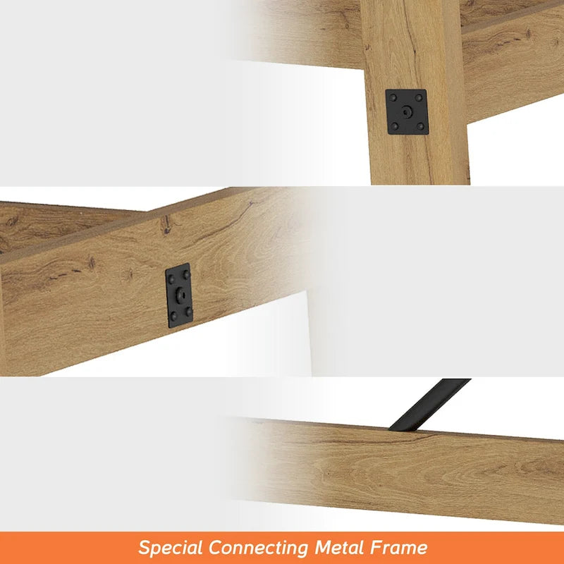 Table de salle à manger grise, rustique et moderne, 4 à 6 places
