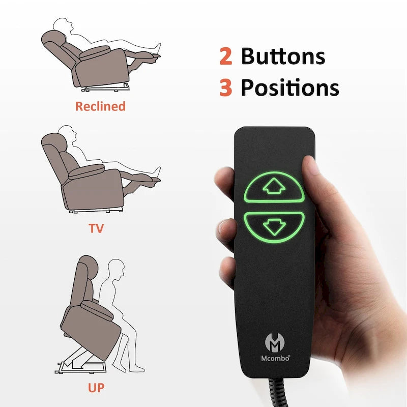 Fauteuil inclinable releveur électrique en similicuir marron foncé/marron clair/rouge avec massage et chauffage – Une place