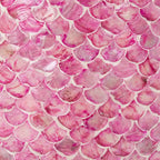 Table d'appoint ronde rose foncé, motif écaille de poisson, 1 pièce