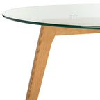 Table basse ronde en verre du milieu du siècle, 1 place