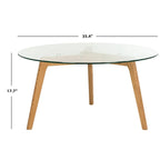 Table basse ronde en verre du milieu du siècle, 1 place