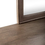Lit à baldaquin, commode et miroir de style campagnard taupe poussiéreux – Très grand lit/grand lit