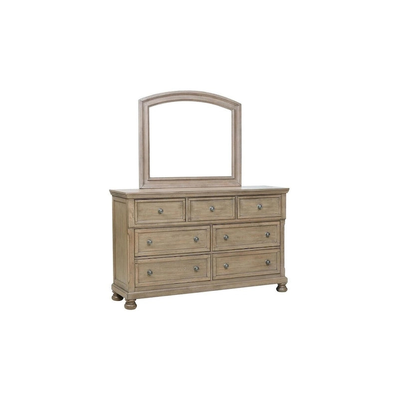 Ensemble de chambre à coucher 3 pièces de rangement avec lit traîneau gris, très grand lit/grand lit