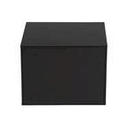 Table de chevet murale avec porte battante, blanc/noir, lot de 2