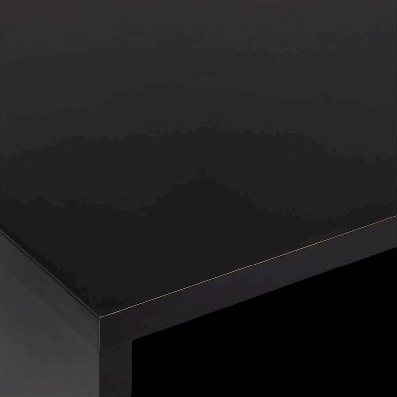 Table de chevet murale avec porte battante, blanc/noir, lot de 2
