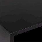 Table de chevet murale avec porte battante, blanc/noir, lot de 2