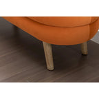 Banc de rangement capitonné velours et bouclette, pieds en bois, une place