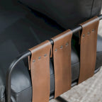 Fauteuil d'appoint en cuir noir/crème, style industriel moderne, 1 place