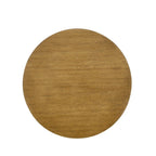 Table d'appoint ronde, marron/doré et noir, bois massif + MDF, usage unique