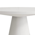 Table à manger ronde blanche/noire, style rétro, 4 places