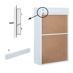 Bureau mural pliable blanc avec tableau noir, simple