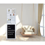 Bureau mural pliable blanc avec tableau noir, simple