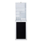 Bureau mural pliable blanc avec tableau noir, simple