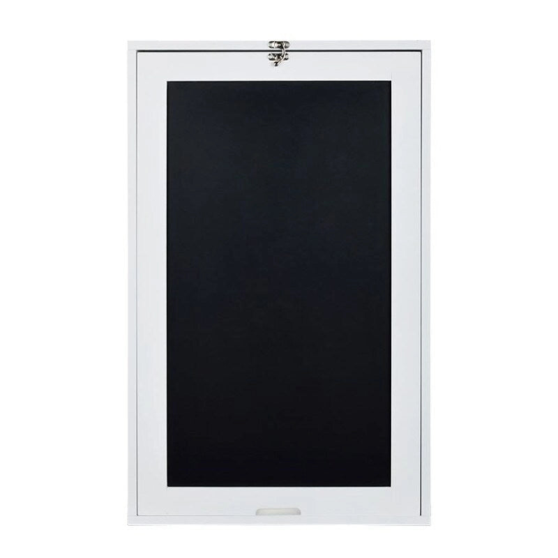 Bureau mural pliable blanc avec tableau noir, simple