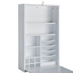 Bureau mural pliable blanc avec tableau noir, simple