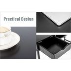 Bureau de 48 pouces avec tiroir – Style contemporain, monoplace (Blanc/Doré, Blanc, Marron rustique, Noir)