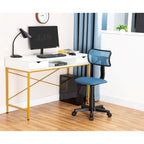 Bureau de 48 pouces avec tiroir – Style contemporain, monoplace (Blanc/Doré, Blanc, Marron rustique, Noir)