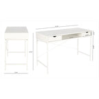 Bureau de 48 pouces avec tiroir – Style contemporain, monoplace (Blanc/Doré, Blanc, Marron rustique, Noir)