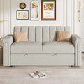 Canapé-lit convertible beige/gris – 2 places