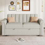 Canapé-lit convertible beige/gris – 2 places