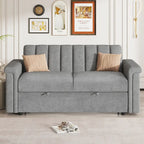 Canapé-lit convertible beige/gris – 2 places