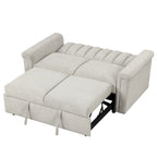 Canapé-lit convertible beige/gris – 2 places