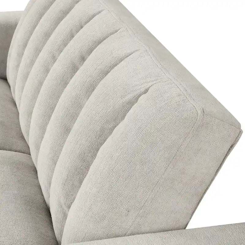 Canapé-lit convertible beige/gris – 2 places
