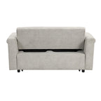 Canapé-lit convertible beige/gris – 2 places