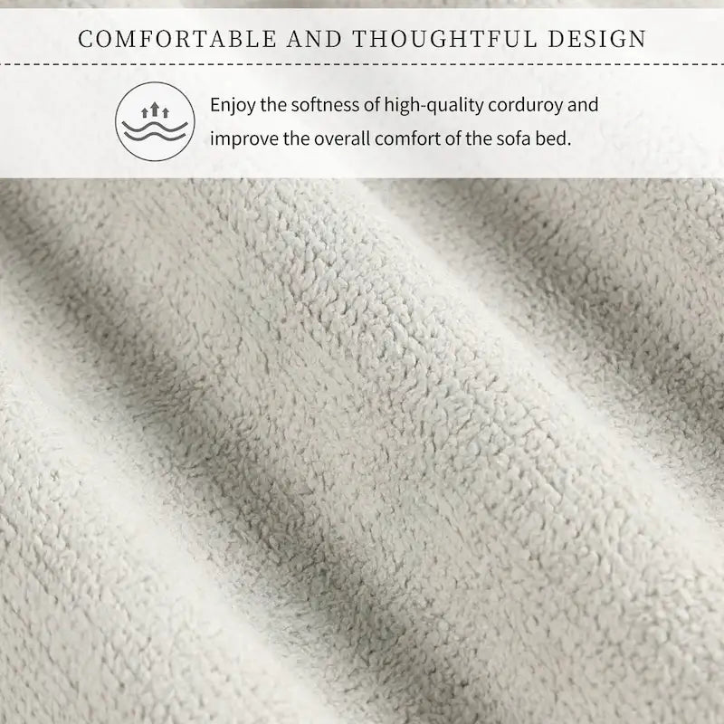 Canapé-lit convertible beige/gris – 2 places