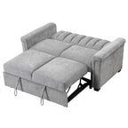 Canapé-lit convertible beige/gris – 2 places