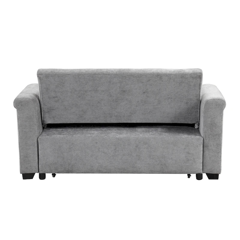 Canapé-lit convertible beige/gris – 2 places
