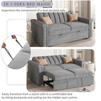 Canapé-lit convertible beige/gris – 2 places